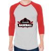 Unisex 50/50 Raglan Three-Quarter Sleeve Tee Thumbnail
