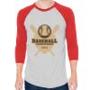 Unisex 50/50 Raglan Three-Quarter Sleeve Tee Thumbnail