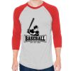 Unisex 50/50 Raglan Three-Quarter Sleeve Tee Thumbnail
