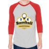 Unisex 50/50 Raglan Three-Quarter Sleeve Tee Thumbnail