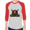 Unisex 50/50 Raglan Three-Quarter Sleeve Tee Thumbnail