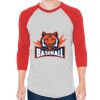 Unisex 50/50 Raglan Three-Quarter Sleeve Tee Thumbnail