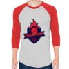 Unisex 50/50 Raglan Three-Quarter Sleeve Tee Thumbnail