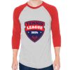 Unisex 50/50 Raglan Three-Quarter Sleeve Tee Thumbnail