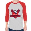 Unisex 50/50 Raglan Three-Quarter Sleeve Tee Thumbnail
