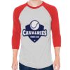 Unisex 50/50 Raglan Three-Quarter Sleeve Tee Thumbnail