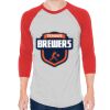 Unisex 50/50 Raglan Three-Quarter Sleeve Tee Thumbnail