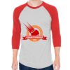 Unisex 50/50 Raglan Three-Quarter Sleeve Tee Thumbnail