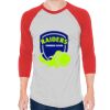 Unisex 50/50 Raglan Three-Quarter Sleeve Tee Thumbnail