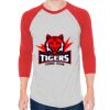Unisex 50/50 Raglan Three-Quarter Sleeve Tee Thumbnail