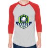 Unisex 50/50 Raglan Three-Quarter Sleeve Tee Thumbnail