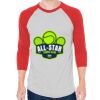 Unisex 50/50 Raglan Three-Quarter Sleeve Tee Thumbnail