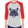 Unisex 50/50 Raglan Three-Quarter Sleeve Tee Thumbnail