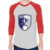 Unisex 50/50 Raglan Three-Quarter Sleeve Tee Thumbnail