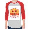 Unisex 50/50 Raglan Three-Quarter Sleeve Tee Thumbnail