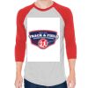 Unisex 50/50 Raglan Three-Quarter Sleeve Tee Thumbnail
