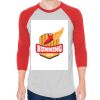 Unisex 50/50 Raglan Three-Quarter Sleeve Tee Thumbnail