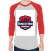 Unisex 50/50 Raglan Three-Quarter Sleeve Tee Thumbnail