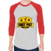 Unisex 50/50 Raglan Three-Quarter Sleeve Tee Thumbnail