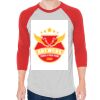 Unisex 50/50 Raglan Three-Quarter Sleeve Tee Thumbnail