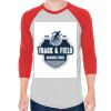 Unisex 50/50 Raglan Three-Quarter Sleeve Tee Thumbnail