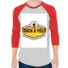 Unisex 50/50 Raglan Three-Quarter Sleeve Tee Thumbnail