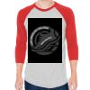 Unisex 50/50 Raglan Three-Quarter Sleeve Tee Thumbnail