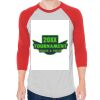 Unisex 50/50 Raglan Three-Quarter Sleeve Tee Thumbnail
