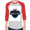 Unisex 50/50 Raglan Three-Quarter Sleeve Tee Thumbnail