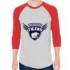Unisex 50/50 Raglan Three-Quarter Sleeve Tee Thumbnail