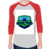Unisex 50/50 Raglan Three-Quarter Sleeve Tee Thumbnail