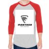 Unisex 50/50 Raglan Three-Quarter Sleeve Tee Thumbnail