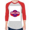 Unisex 50/50 Raglan Three-Quarter Sleeve Tee Thumbnail