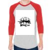 Unisex 50/50 Raglan Three-Quarter Sleeve Tee Thumbnail