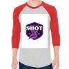 Unisex 50/50 Raglan Three-Quarter Sleeve Tee Thumbnail