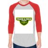 Unisex 50/50 Raglan Three-Quarter Sleeve Tee Thumbnail