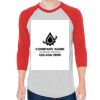 Unisex 50/50 Raglan Three-Quarter Sleeve Tee Thumbnail