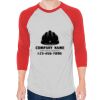 Unisex 50/50 Raglan Three-Quarter Sleeve Tee Thumbnail
