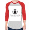 Unisex 50/50 Raglan Three-Quarter Sleeve Tee Thumbnail