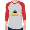 Unisex 50/50 Raglan Three-Quarter Sleeve Tee Thumbnail