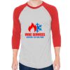 Unisex 50/50 Raglan Three-Quarter Sleeve Tee Thumbnail
