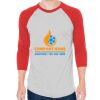 Unisex 50/50 Raglan Three-Quarter Sleeve Tee Thumbnail