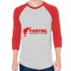 Unisex 50/50 Raglan Three-Quarter Sleeve Tee Thumbnail
