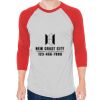 Unisex 50/50 Raglan Three-Quarter Sleeve Tee Thumbnail