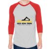 Unisex 50/50 Raglan Three-Quarter Sleeve Tee Thumbnail