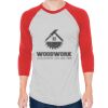 Unisex 50/50 Raglan Three-Quarter Sleeve Tee Thumbnail