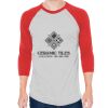 Unisex 50/50 Raglan Three-Quarter Sleeve Tee Thumbnail