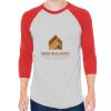 Unisex 50/50 Raglan Three-Quarter Sleeve Tee Thumbnail