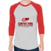 Unisex 50/50 Raglan Three-Quarter Sleeve Tee Thumbnail