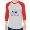 Unisex 50/50 Raglan Three-Quarter Sleeve Tee Thumbnail